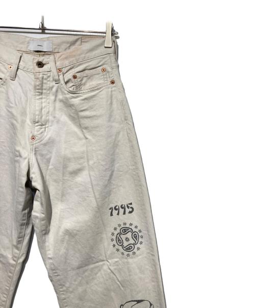 SUGARHILL（シュガーヒル）SUGARHILL (シュガーヒル) TATTOO STUDIO YAMADA (タトゥースタジオヤマダ) TATTOO FLASH PRINT MODERN DENIM REGULER CUT ベージュ サイズ:30の古着・服飾アイテム