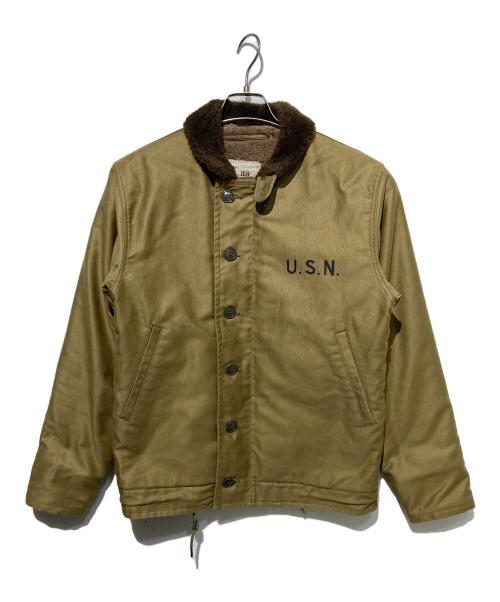 THE REAL McCOY'S（ザ・リアルマッコイズ）THE REAL McCOY'S (ザ・リアルマッコイズ) デッキジャケット カーキ サイズ:38の古着・服飾アイテム