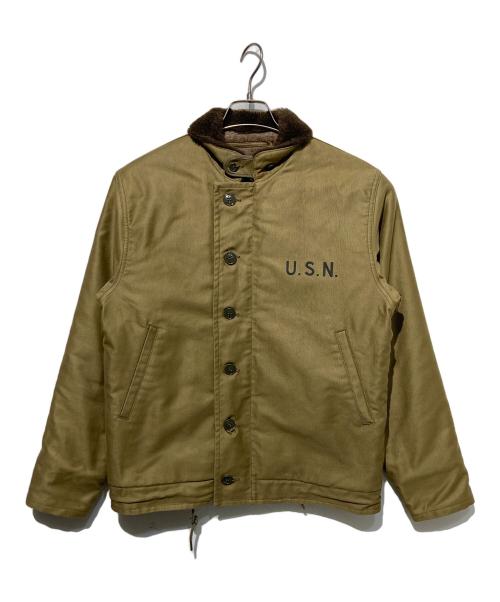 THE REAL McCOY'S（ザ・リアルマッコイズ）THE REAL McCOY'S (ザ・リアルマッコイズ) デッキジャケット カーキ サイズ:38の古着・服飾アイテム