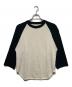 blurhms（ブラームス）の古着「Co/Silk Nep Baseball Raglan Tee」｜ホワイト×ブラック