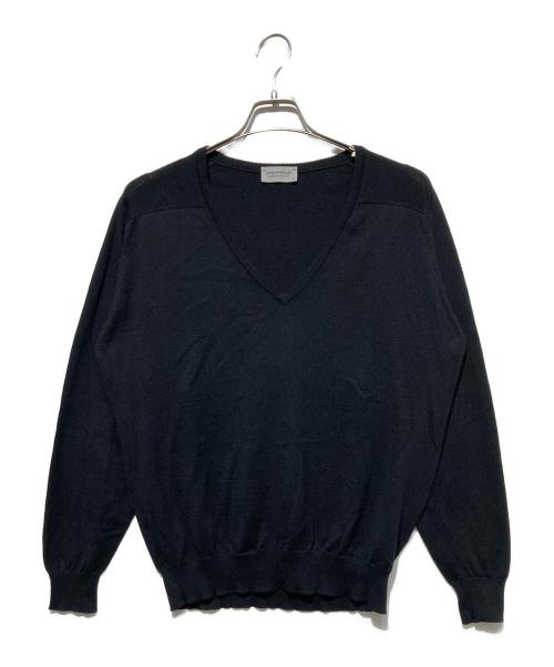 JOHN SMEDLEY（ジョンスメドレー）JOHN SMEDLEY (ジョンスメドレー) Vネックニット ブラック サイズ:Mの古着・服飾アイテム