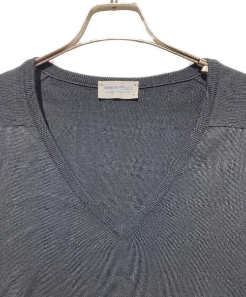 JOHN SMEDLEY（ジョンスメドレー）JOHN SMEDLEY (ジョンスメドレー) Vネックニット ブラック サイズ:Mの古着・服飾アイテム