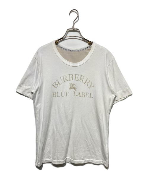 BURBERRY BLUE LABEL（バーバリー ブルー レーベル）BURBERRY BLUE LABEL (バーバリー ブルー レーベル) ロゴプリントTシャツ ホワイト サイズ:Mの古着・服飾アイテム