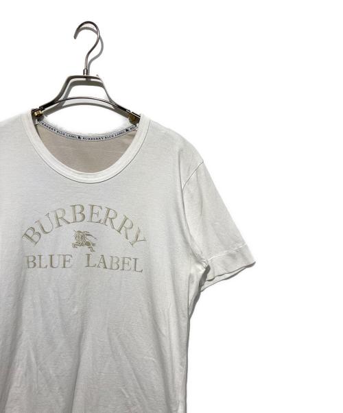 BURBERRY BLUE LABEL（バーバリー ブルー レーベル）BURBERRY BLUE LABEL (バーバリー ブルー レーベル) ロゴプリントTシャツ ホワイト サイズ:Mの古着・服飾アイテム