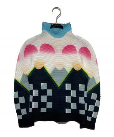 me ISSEY MIYAKE プリーツハイネックカットソー ミーイッセイミヤケ 中古・古着通販】me ISSEY MIYAKE (ミーイッセイ ミヤケ) ハイネック