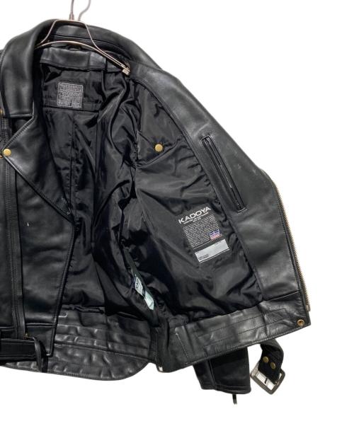 KADOYA（カドヤ）KADOYA (カドヤ) パデッドダブルライダース ブラック サイズ:Fの古着・服飾アイテム
