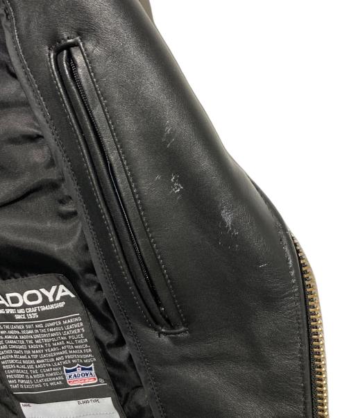 KADOYA（カドヤ）KADOYA (カドヤ) パデッドダブルライダース ブラック サイズ:Fの古着・服飾アイテム