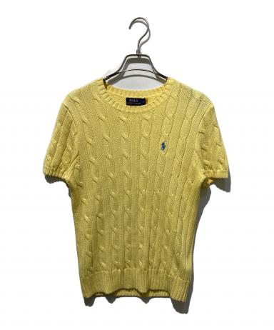 早い者勝ち 値下げ中！ ポロラルフローレン 半袖ケーブルニット 黄色XS 中古・古着通販】POLO RALPH LAUREN (ポロ・ラルフローレン) 半袖