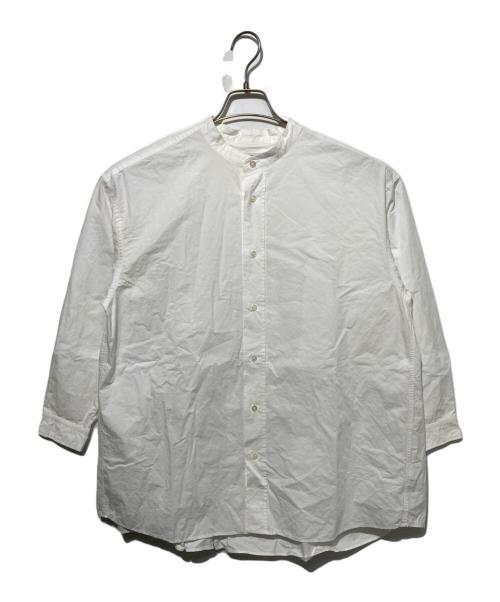 journal standard luxe（ジャーナルスタンダード ラックス）journal standard luxe (ジャーナルスタンダード ラックス) 60コットン スタンドカラーギャザーシャツ ホワイト サイズ:Freeの古着・服飾アイテム