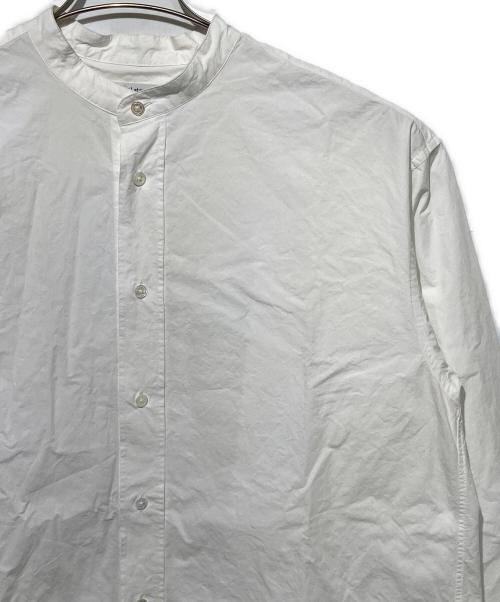 journal standard luxe（ジャーナルスタンダード ラックス）journal standard luxe (ジャーナルスタンダード ラックス) 60コットン スタンドカラーギャザーシャツ ホワイト サイズ:Freeの古着・服飾アイテム