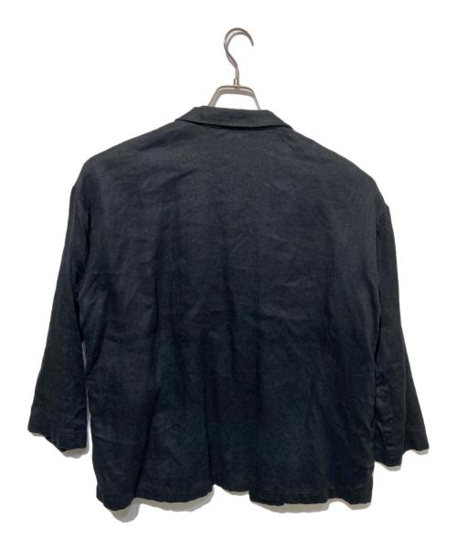journal standard luxe（ジャーナルスタンダード ラックス）journal standard luxe (ジャーナルスタンダード ラックス) フレンチリネンツイル テーラージャケット ブラック サイズ:Freeの古着・服飾アイテム