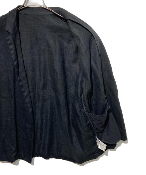 journal standard luxe（ジャーナルスタンダード ラックス）journal standard luxe (ジャーナルスタンダード ラックス) フレンチリネンツイル テーラージャケット ブラック サイズ:Freeの古着・服飾アイテム