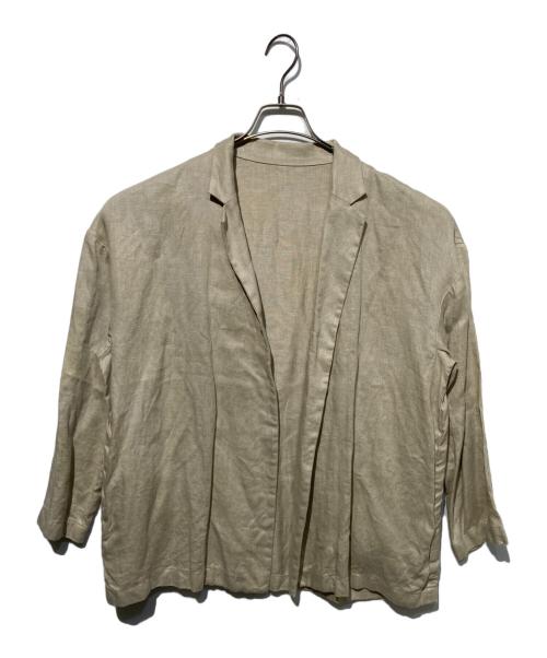 journal standard luxe（ジャーナルスタンダード ラックス）journal standard luxe (ジャーナルスタンダード ラックス) フレンチリネンツイル テーラージャケット ベージュ サイズ:Freeの古着・服飾アイテム