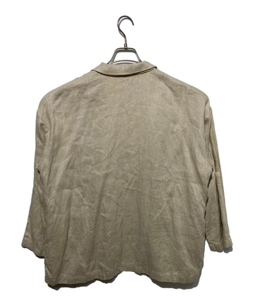 journal standard luxe（ジャーナルスタンダード ラックス）journal standard luxe (ジャーナルスタンダード ラックス) フレンチリネンツイル テーラージャケット ベージュ サイズ:Freeの古着・服飾アイテム