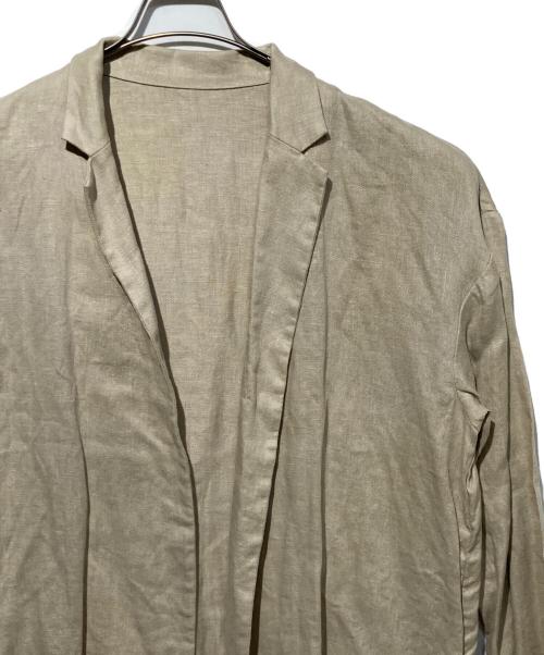 journal standard luxe（ジャーナルスタンダード ラックス）journal standard luxe (ジャーナルスタンダード ラックス) フレンチリネンツイル テーラージャケット ベージュ サイズ:Freeの古着・服飾アイテム