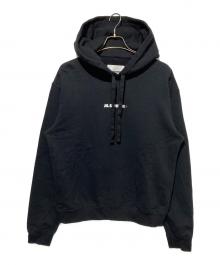 JIL SANDER+（ジルサンダープラス）の古着「ロゴプリントパーカー」｜ブラック