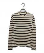 JIL SANDER+ジルサンダープラス）の古着「ボーダーカットソー」｜ベージュ