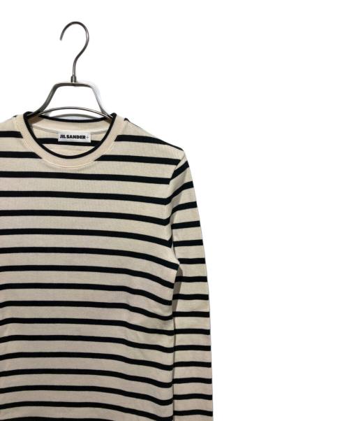 JIL SANDER+（ジルサンダープラス）JIL SANDER+ (ジルサンダープラス) ボーダーカットソー ベージュ サイズ:XSの古着・服飾アイテム