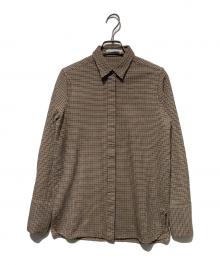 JIL SANDER（ジルサンダー）の古着「ウールチェック比翼シャツ」｜ベージュ
