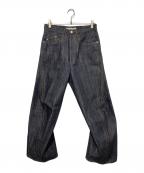 NVRFRGTネヴァーフォーゲット）の古着「3D TWISTED WIDE LEG JEANS」｜インディゴ