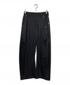 CONZコンズ）の古着「summer carve leg trousers super 110」｜ブラック