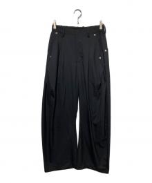 CONZ（コンズ）の古着「summer carve leg trousers super 110」｜ブラック