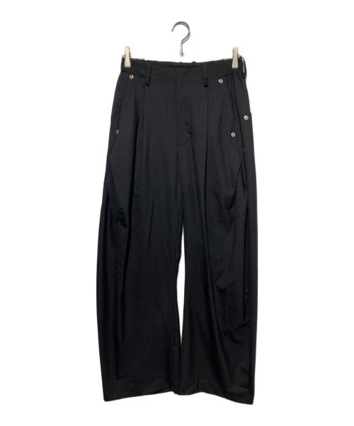 CONZ（コンズ）conz (コンズ) summer carve leg trousers super 110 ブラック サイズ:1の古着・服飾アイテム