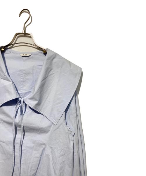 CLANE（クラネ）CLANE (クラネ) BIG COLLAR DRAWSTRING BLOUSE ブルー サイズ:1の古着・服飾アイテム
