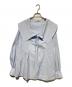 CLANE（クラネ）の古着「BIG COLLAR DRAWSTRING BLOUSE」｜ブルー
