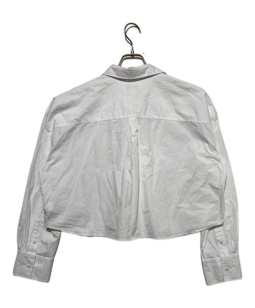 Calvin Klein Jeans（カルバンクラインジーンズ）Calvin Klein Jeans (カルバンクラインジーンズ) コットンポプリンクロップドシャツ ホワイト サイズ:Mの古着・服飾アイテム