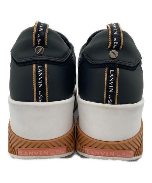 LANVIN en Bleu（ランバンオンブルー）LANVIN en Bleu (ランバンオンブルー) プラットフォームジップアップスニーカー ブラック サイズ:23.5cmの古着・服飾アイテム