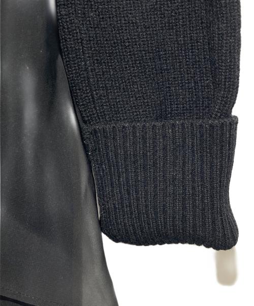 sacai（サカイ）sacai (サカイ) シフォン ドッキングニット ワンピース ブラック サイズ:2の古着・服飾アイテム