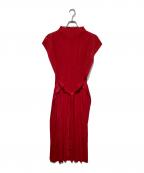 PLEATS PLEASEプリーツプリーズ）の古着「プリーツワンピース」｜レッド