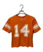 Championチャンピオン）の古着「フットボールTシャツ」｜オレンジ