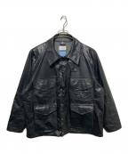 yoused×TAUPユーズド×タウプ）の古着「BARBSON LEATHER JKT」｜ブラック