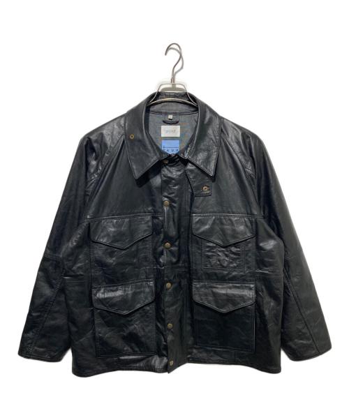 yoused（ユーズド）yoused (ユーズド) TAUP (タウプ) BARBSON LEATHER JKT ブラック サイズ:1の古着・服飾アイテム