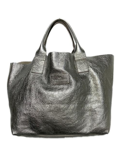 NUR DONATELLA LUCCHI（ヌールドナテッラルッキ）NUR DONATELLA LUCCHI (ヌールドナテッラルッキ) メタリックトートバッグ シルバーの古着・服飾アイテム