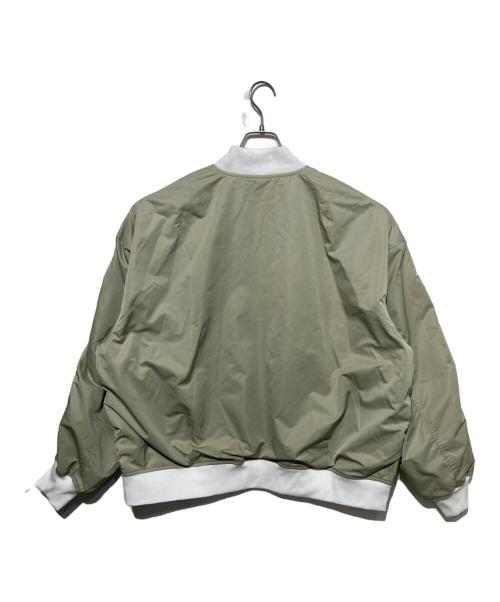 HERALBONY（ヘラルボニー）HERALBONY (ヘラルボニー) リバーシブルブルゾン「タイトル不明」 ホワイト×オリーブ サイズ:Lの古着・服飾アイテム
