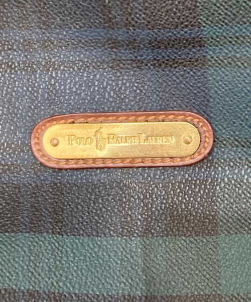 POLO RALPH LAUREN（ポロ・ラルフローレン）POLO RALPH LAUREN (ポロ・ラルフローレン) ブラックウォッチ ボストンバッグ グリーン×ネイビーの古着・服飾アイテム