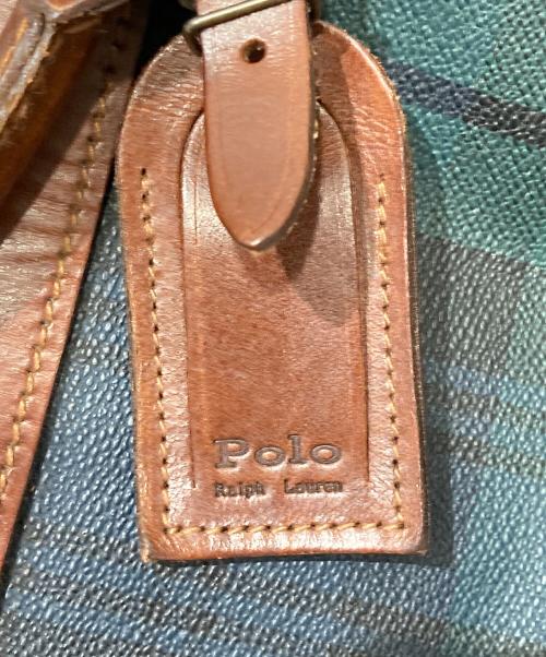 POLO RALPH LAUREN（ポロ・ラルフローレン）POLO RALPH LAUREN (ポロ・ラルフローレン) ブラックウォッチ ボストンバッグ グリーン×ネイビーの古着・服飾アイテム