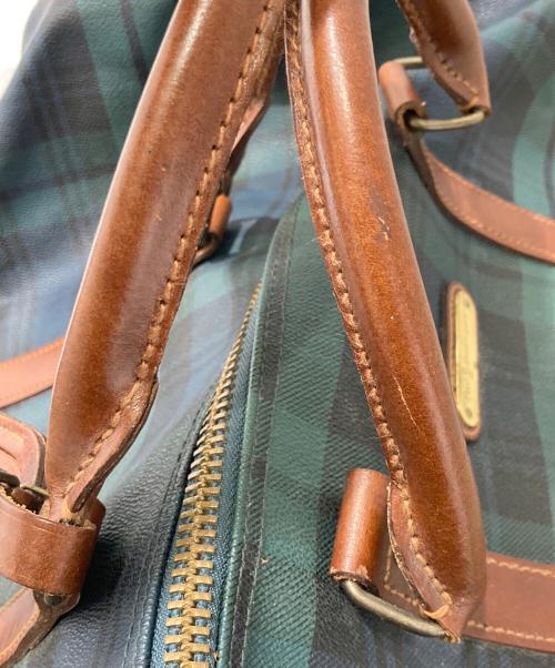 POLO RALPH LAUREN（ポロ・ラルフローレン）POLO RALPH LAUREN (ポロ・ラルフローレン) ブラックウォッチ ボストンバッグ グリーン×ネイビーの古着・服飾アイテム