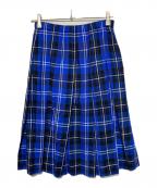 tricot COMME des GARCONSトリココムデギャルソン）の古着「チェックプリーツスカート」｜ブルー
