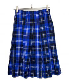 tricot COMME des GARCONS（トリココムデギャルソン）の古着「チェックプリーツスカート」｜ブルー