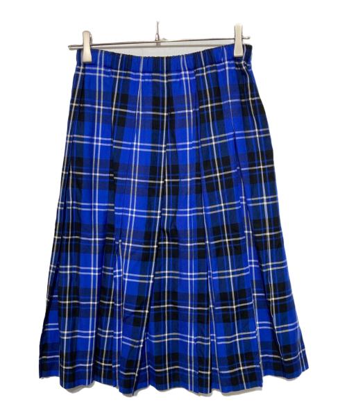 tricot COMME des GARCONS（トリココムデギャルソン）tricot COMME des GARCONS (トリココムデギャルソン) チェックプリーツスカート ブルー サイズ:なしの古着・服飾アイテム