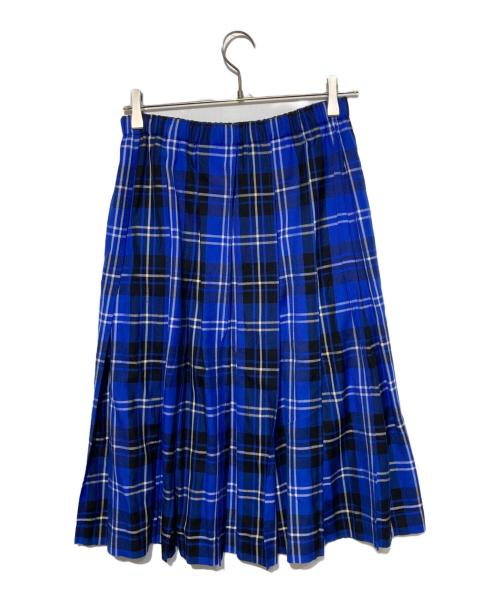 tricot COMME des GARCONS（トリココムデギャルソン）tricot COMME des GARCONS (トリココムデギャルソン) チェックプリーツスカート ブルー サイズ:なしの古着・服飾アイテム