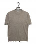 MACKINTOSH LONDONマッキントッシュ ロンドン）の古着「交編サマーニットTシャツ」｜ベージュ