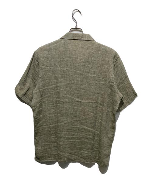 PAPAS（パパス）PAPAS (パパス) リネンシャツ グリーン サイズ:Mの古着・服飾アイテム