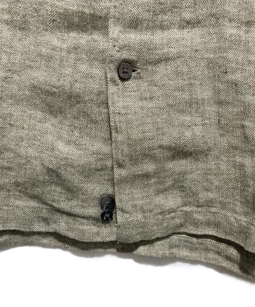 PAPAS（パパス）PAPAS (パパス) リネンシャツ グリーン サイズ:Mの古着・服飾アイテム