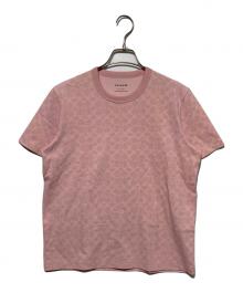 COACH（コーチ）の古着「オール オーバー シグネチャー Tシャツ」｜ピンク
