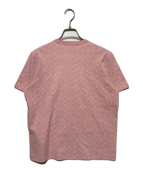 COACH（コーチ）COACH (コーチ) オール オーバー シグネチャー Tシャツ ピンク サイズ:XSの古着・服飾アイテム